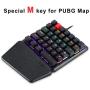 Gaming Keyboard Mechanical One-Handed Mechanical Gaming Keyboard Left-Handed Keypad for Mobile Phone PUBG Gamer Keyboard Gaming (Axis Body : Blue Switch)