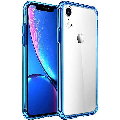 Mkeke Compatible with iPhone XR Case,Clear Anti-Scratch Shock Absorption Cover Case for iPhone XR… (Blue)