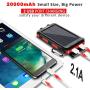 Solar Charger YOESOID 20000mAh Portable Outdoor Waterproof Solar Power Bank, Camping External Backup Battery Pack Dual 5V USB Ports Output, 2 Led Light Flashlight with Compass