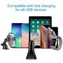 Dual-Port QC 3.0 Car Charger 48W 6A USB Fast Charging Adapter Compatible for Galaxy S10+ Note 10+, iPhone 11 Pro Xs Max, iPad Pro, LG, Moto, Oneplus, Huawei, Pixel and More.[2Pack]