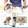 rabbitgoo Dog Grooming Clippers, Rechargeable Pet Hair Trimmer Set, Professional Electric Shaver Hair Remover Kit with 4 Guide Combs Low Noise Cordless Accessories for Pets/Dogs/Cats/Rabbits