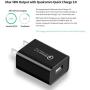 [3-Pack] Quick Charge 3.0, FONKEN 18W 3A USB Wall Charger QC 2.0/3.0 Adapter Fast Charger Block Compatible for Samsung S10/S9/S8/Note 8/7, LG G5, Nexus 9,HTC 10, iPhone, iPad, Wireless Charger (Black)