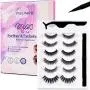 Paulinrise Magic Eyeliner and Eyelashes Kit - False Eyelashes and Eyeliner Kit for 3D Eyelashes Set - No Glue, Non-Magnetic Fake Eyelashes - Reusable Lashes - Upgrade 3.0, 6 Pairs Paulinrise Magic Eyeliner and Eyelashes Kit - False Eyelashes and Eyeliner Kit for 3D Eyelashes Set - No Glue, Non-Magnetic Fake Eyelashes - Reusable Lashes - Upgrade 3.0, 6 Pairs