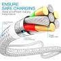 USB C Cable, MARGE PLUS Type C Charging Cable 3 Pack (6Ft) Braided Fast Charger Cord Compatible with Samsung Galaxy A20 A50 A51 A71 A10 A10e S10 S20 Plus Note10 9, LG Stylo 5 4,and Other USB C Charger