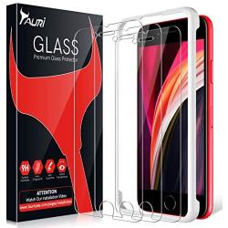 TAURI [3-Pack] Screen Protector for New iPhone SE 2020/ iPhone SE2 (4.7 inch), Tempered Glass [Alignment Frame] HD Clear [Bubble Free], Scratch-resistant, (Only for iPhone SE 2020, Not for iPhone 7/8)