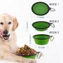 Guardians Large Collapsible Dog Bowls, 34oz Portable Foldable Water Bowls Food Dishes with Carabiner Clip for Travel, 2 Pack (Purple+Green)