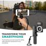 Movo SmartCine W2 - Wireless Smartphone Video Kit with Phone Rig, Dual Wireless Lavalier Microphone System, LED Light, Wide and Fisheye Lenses for iPhone/Android Phones - YouTube, TIK Tok Kit