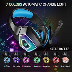 ArkarTech K9 Gaming Headset for Xbox One PS4 PC, Noise Canceling Over Ear Headphones with mic, Stereo Bass Surround for Laptop, Smartphones, Switch Games