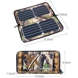 ECEEN Solar Charger Panel with 10W High Efficiency Sunpower Cells & Smart USB Output for Smart Mobile Phone Tablets Device Power Supply Waterproof Portable Foldable Travel Camping Outdoor Activities