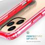Mkeke Compatible with iPhone 11 Pro Max Case, Clear iPhone 11 Pro Max Cover Shock Absorption Phone Cases 6.5 inch-Red