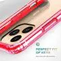 Mkeke Compatible with iPhone 11 Pro Max Case, Clear iPhone 11 Pro Max Cover Shock Absorption Phone Cases 6.5 inch-Red Mkeke Compatible with iPhone 11 Pro Max Case, Clear iPhone 11 Pro Max Cover Shock Absorption Phone Cases 6.5 inch-Red