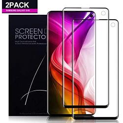 Yersan [2 Pack] Screen Protector for Samsung Galaxy S10 (Ultrasonic Fingerprint Compatible) (3D Full Edge Covered) Anti-Scratch Case Friendly Touch Sensitive Protective Film for Samsung Galaxy S10