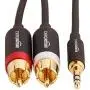 AmazonBasics 3.5mm to 2-Male RCA Adapter Audio Stereo Cable - 8 Feet AmazonBasics 3.5mm to 2-Male RCA Adapter Audio Stereo Cable - 8 Feet
