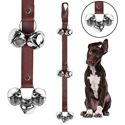 QUXIANG Dog Doorbells Premium Leather Dog Doorbells Premium Quality Training Potty Great Dog Bells Adjustable