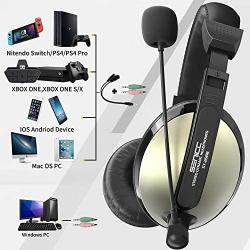 SENICC Gaming Headphones 2 Pack 3.5mm for Xbox One, PS4, Nintendo Switch, Tablet, Mac, Laptop, PC Computer Headset with Bass Surround Sound & Noise Canceling Mic