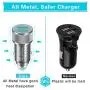 iPhone Car Charger, LUOSIKE 2.4A/5V AL-Alloy Dual USB Car Charger Adapter with 2-Pack 3FT Lightning Fast Charging Sync Cable Compatible with iPhone 11/XS/XR/X, 8/7/6S Plus/5S/SE2, iPad Pro/Air/Mini