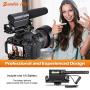 Zeadio Photography Interview Stereo Microphone, with Windproof Cotton for Canon Nikon Pentax Panasonic Sony Samsung Olympus DV Digital SLR Camera Camcorder