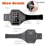 Waterproof Armband for Cell Phone Running iPhone 11 Pro Max Xs Xr X 8 7 6 Plus/Samsung Galaxy,Runner Armband Phone Holder for Workout/Sports/Exercise/Fitness/Jogging/Gym Arm Case Fingerprint Touch ID