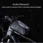 Bike Bag Bike Frame Bag Bike Phone Bag Handlebar Bag Phone Mount Pack, Front Top Tube Bag Sensitive Touch Screen Saddle Sun Visor Bag Waterproof Phone Case for Smartphones Below 6.5 (Handlebar Bag 5)
