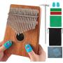 HeyMate Kalimba 17 keys Thumb Piano with Study Instruction and Tune Hammer, Portable Hand Piano Mbira Sanza Mahogany Body Ore Metal Tines Perfect Gift for Beginners