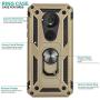 CasemartUSA Phone Case for [Motorola Moto E5 (XT1920DL)], [Ring Series][Gold] Full Rotating Metal Ring Cover with Kickstand for Moto E5 (Tracfone, Simple Mobile, Straight Talk, Total Wireless)