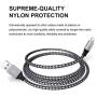 UNEN iPhone Charger [3-3-6-6-10FT, MFi Certified Lightning Cable] Nylon Braided USB Fast Charging Compatible iPhone 11 Pro Max Xs X XR 8 7 6s 6 SE 5 5s 5c iPad iPod–Upgraded