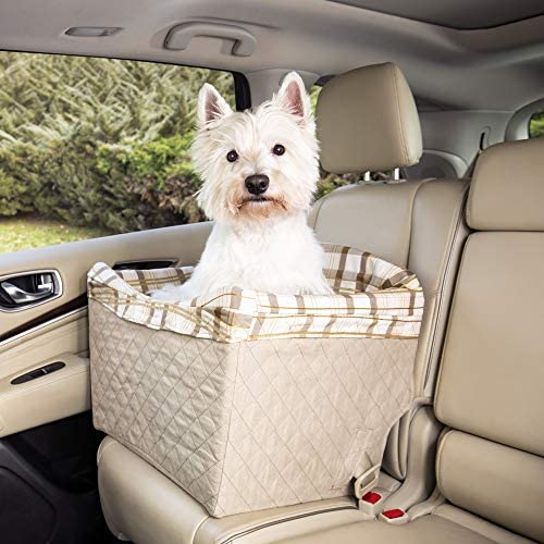 PetSafe Happy Ride Jumbo Booster Seat for Dogs - Elevated Pet Bed for Cars, Trucks and SUVs - Multiple Styles, Includes Tether