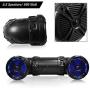 Pyle Marine ATV Powered Speakers - 4.0 Wireless Bluetooth, 800 Watt, Color Changing LED Lights, IP44 Waterproof, 6.5“ Dual Audio Sound System for UTV, Golf Carts, Jetski and Snowmobile - PLATV65BT