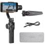 Zhiyun Smooth 4 3 Axis Handheld Gimbal Stabilizer, Focus Pull & Zoom Capability, Timelapse Expert, Object Tracking, Two-Way Charging & 12h Runtime, Phonego Mode for Instant Scene Transition (Black)