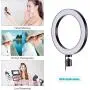 3T6B Selfie Ring Light, 8&quot LED Desktop Live Light with Tripod Stand & Phone Holder Selfie Fill Light Ring Light Desktop Makeup for Live Streaming & YouTube Video Photography