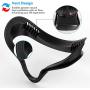 KIWI design VR Facial Interface Bracket & PU Leather Foam Face Cover Pad Replacement & Protective Lens Cover & Anti-Leakage Nose Pad Custom Set for Oculus Quest Accessories, 5-Piece Set