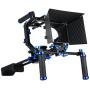 Morros Pro DSLR Rig Movie Kit Shoulder Mount Rig + Follow Focus + Matte Box + Adjust Platform+ C Shape Support Cage +Top Handle for All DSLR Cameras and Video Camcorders