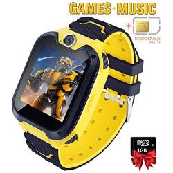 Smart Watch for Kids with SIM Card/1GB SD Card ,7 Puzzle Games Music Player Camera Phone Call SOS Recorder for 3-14 Years Girls Boys,1.54-inch Color Large Touch Screen for Children Birthday Gift