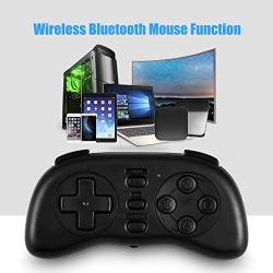 Bewinner Mini Game Controller, Portable Bluetooth Wireless Controller for Mobile Phone, Tablet, TV Box, PC Mini Gamepad Handle for iOS Android Windows, Multimedia Controller(Black)