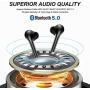 ZBC True Wireless Earbuds Bluetooth V5.0 Headphones Waterproof in-Ear Earphones Noise Cancelling HD Stereo Sweatproof Headsets Smart Touch for Kids and Adults Sport Running Driving Workout Gym