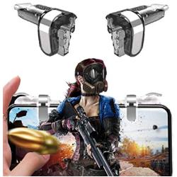 ZIYUMR PUBG Mobile Game Controller, Shooting Assist Button, Mobile Trigger, Mobile Game Joystick for 4-6.5 inch Android and Other Smart Phone (Black)