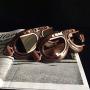 Peicees Vintage Helmet Goggles Motorcycle Goggles Bike Motorcross Pilot Goggle