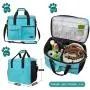 PetAmi Dog Travel Bag | Airline Approved Tote Organizer with Multi-Function Pockets, Food Container Bag and Collapsible Bowl | Perfect Weekend Pet Travel Set for Dog, Cat