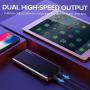 GETIHU Power Bank, 13000 mAh Portable Charger, 4.8A High-Speed 2 USB Ports Battery Pack External Battery with Flashlight, Compatible with iPhone Xs X 8 7 6S 6 Plus Samsung Note 9 S9 iPad Tablet Etc