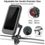 Motorcycle Bicycle Mobile Phone Waterproof Bracket can Touch Screen with Magnetic Expansion Adjustment, Multi-Function, Suitable for iPhone7 8Plus 7 inches or Less Mobile Phone Universal