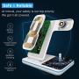 Intoval Wireless Charger,3 in 1 Wireless Charging Station for Apple Watch/Airpods,Qi Certified Wireless Charging Stand for iPhone 11/11 Pro/XS Max/XS XR All Qi-Enabled Phones.(with AC Adapter)