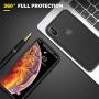 Humixx Shockproof Series iPhone Xs Case/iPhone X Case, [Military Grade Drop Tested] [Upgrading Materials] Translucent Matte Case with Soft Edges, Shockproof and Anti-Drop Protection Case-Black