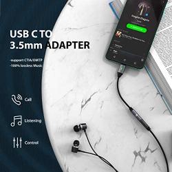 USB C to 3.5mm Dongle Adapter, Stouchi 384KHz-32bit USB C Headphone Audio Jack Adapter Type C to 3.5mm Adapter Hi-Fi DAC Chip for Note10, Note10+, Pixel 4/3XL/2XL, iPad Pro 2018, One Plus 7 2Pack-Gray