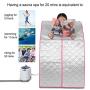 Personal Sauna, Portable Steam Sauna Tent Home Spa Full Body Relaxed and Face Spa Machine With 2L Stainless Steel Liner (EU-Plug)