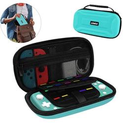 Case for Nintendo Switch Lite, Protective Hard Shell Travel Case with 18 Games, 4 SD Cards and Pouch for Nintendo Switch Joy-con and Other Accessories (Turquoise)