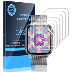 LK [6 Pack] Screen Protector for Apple Watch 38mm Series 3 2 1 and 40mm Series 4 5 - Max Coverage Bubble-Free Scratch-resistant iWatch 38mm / 40mm Flexible TPU Clear Film