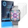 LK [6 Pack] Screen Protector for Apple Watch 38mm Series 3 2 1 and 40mm Series 4 5 - Max Coverage Bubble-Free Scratch-resistant iWatch 38mm / 40mm Flexible TPU Clear Film