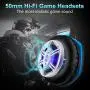 【Deep Bass】 Muzili Gaming Headset, 50mm Driver Units for 7.1 Surround Sound Stereo Hi-Fi for PC, PS4, Xbox One,Mobile Phone, Noise-Cancelling Headset with Mic, LED Lights, Soft Memory Earmuffs 【Deep Bass】 Muzili Gaming Headset, 50mm Driver Units for 7.1 Surround Sound Stereo Hi-Fi for PC, PS4, Xbox One,Mobile Phone, Noise-Cancelling Headset with Mic, LED Lights, Soft Memory Earmuffs