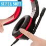 Xbox One Headset, Henscoqi PS4 Headset 3.5mm Over-Ear Bass Surrounding Stereo Gaming Headset with Mic, Noise Isolating and Volume Control for PS4, Xbox One,PC, Nintendo Switch, Smart Phone,Laptop
