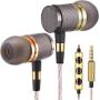 Betron YSM1000 Earphones with Microphone and Volume Control, Noise Isolating in-Ear Headphones, Strong Bass, Compatible with iPhone, iPad, iPod and Macbooks, Gold and Black